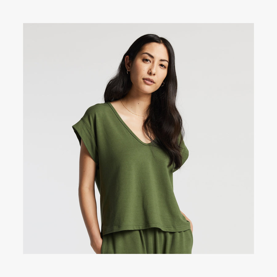 Cypress Green | Front view of Sevilla Top in Cypress Green