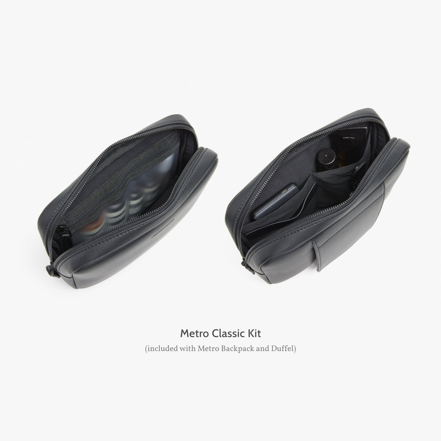 Carbon Black | Metro Classic Kit included with Metro Backpack and Duffel in Carbon Black