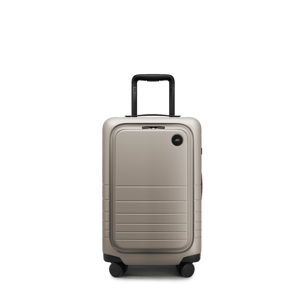 Desert Taupe Scaled | Front view of Carry-On Pro in Desert Taupe