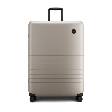 Front view of Check-In Large in Desert Taupe