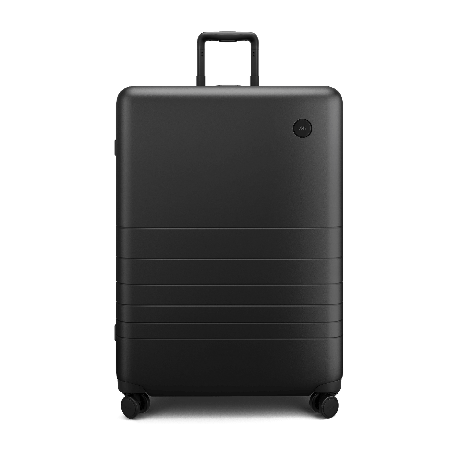 Midnight Black Scaled | Front view of Check-In Large in Midnight Black