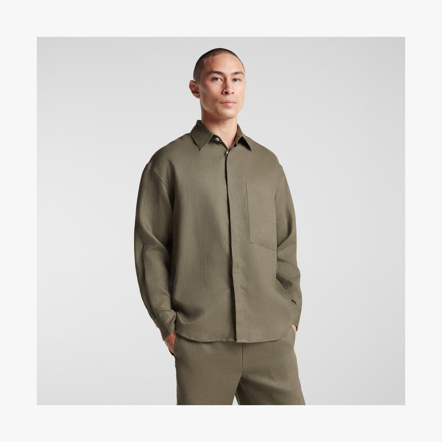 Dune Grass | Front view of man in Algarve Shirt in Dune Grass