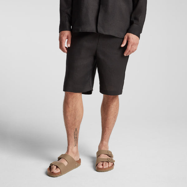 Black Cart | Front view of Algarve Shorts in Black