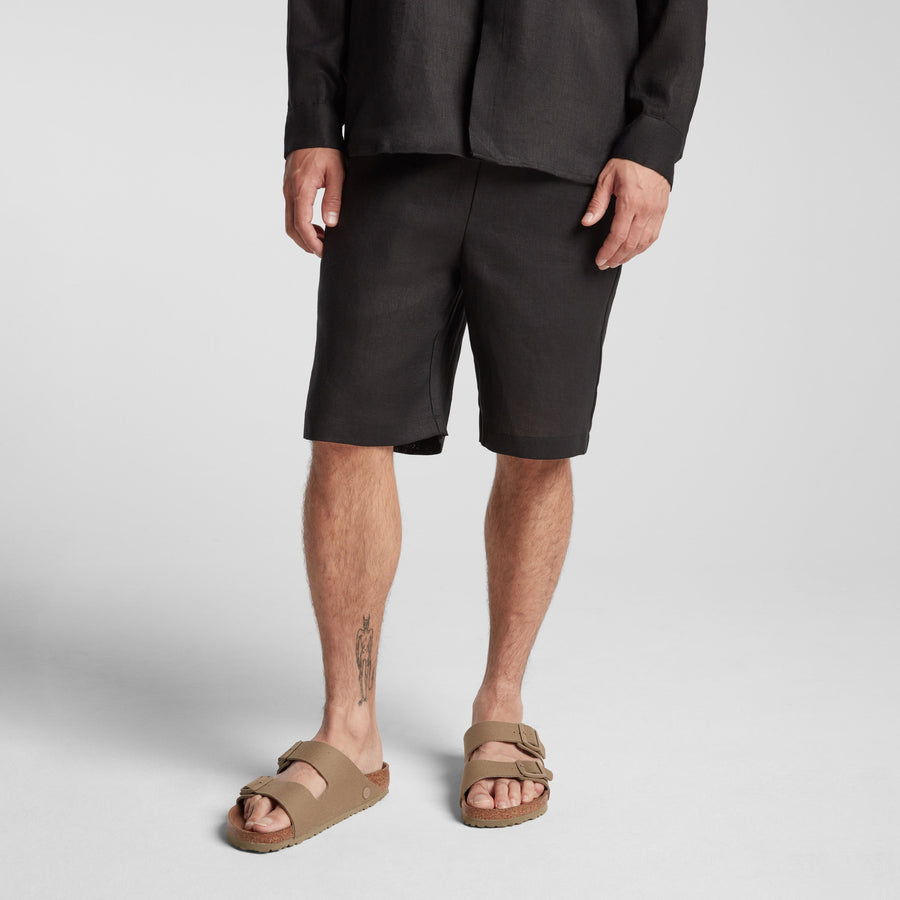 Black Cart | Front view of Algarve Shorts in Black