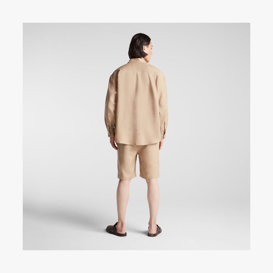 Cliff Stone | Full body back view of Algarve Shorts in Cliff Stone