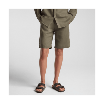 Front view of Algarve Shorts in Dune Grass