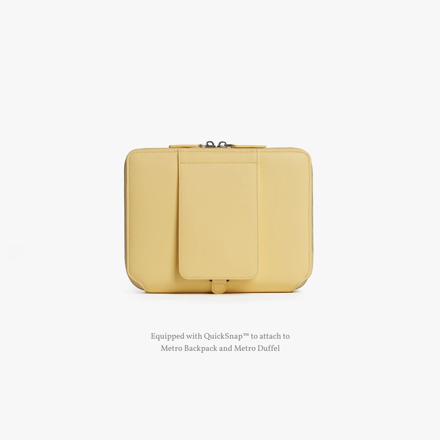 Banana Pudding (Vegan Leather) | Back view of Metro Folio Kit in Banana Pudding
