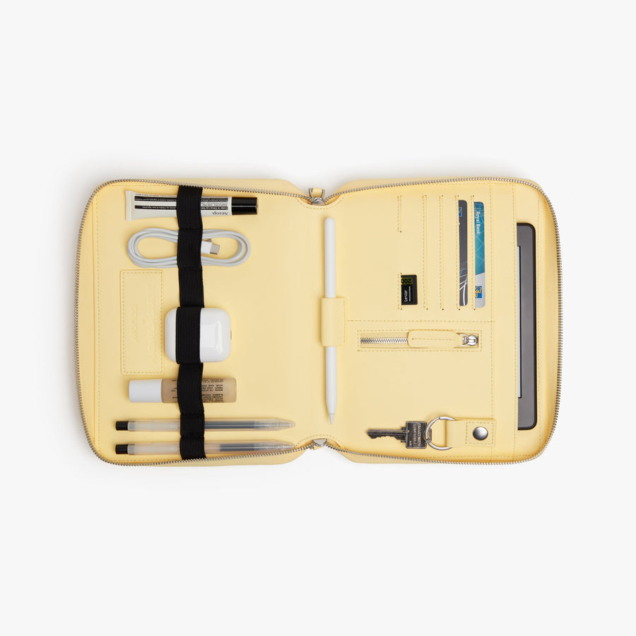 Banana Pudding (Vegan Leather) | Inside view of Metro Folio Kit in Banana Pudding