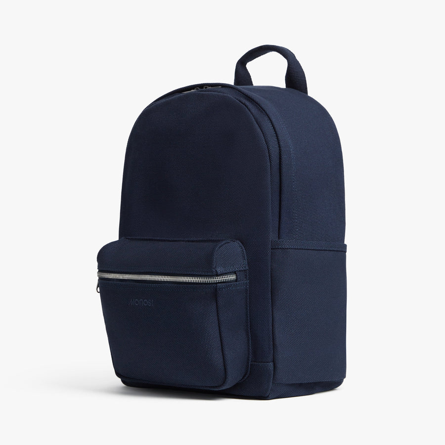 Abyss Blue | Angled view of Gesso Backpack in Abyss Blue