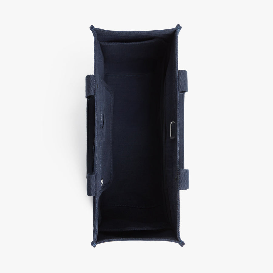 Abyss Blue | Interior view of Gesso Tote in Abyss Blue