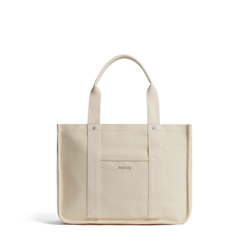 Front view of Gesso Tote in Ecru