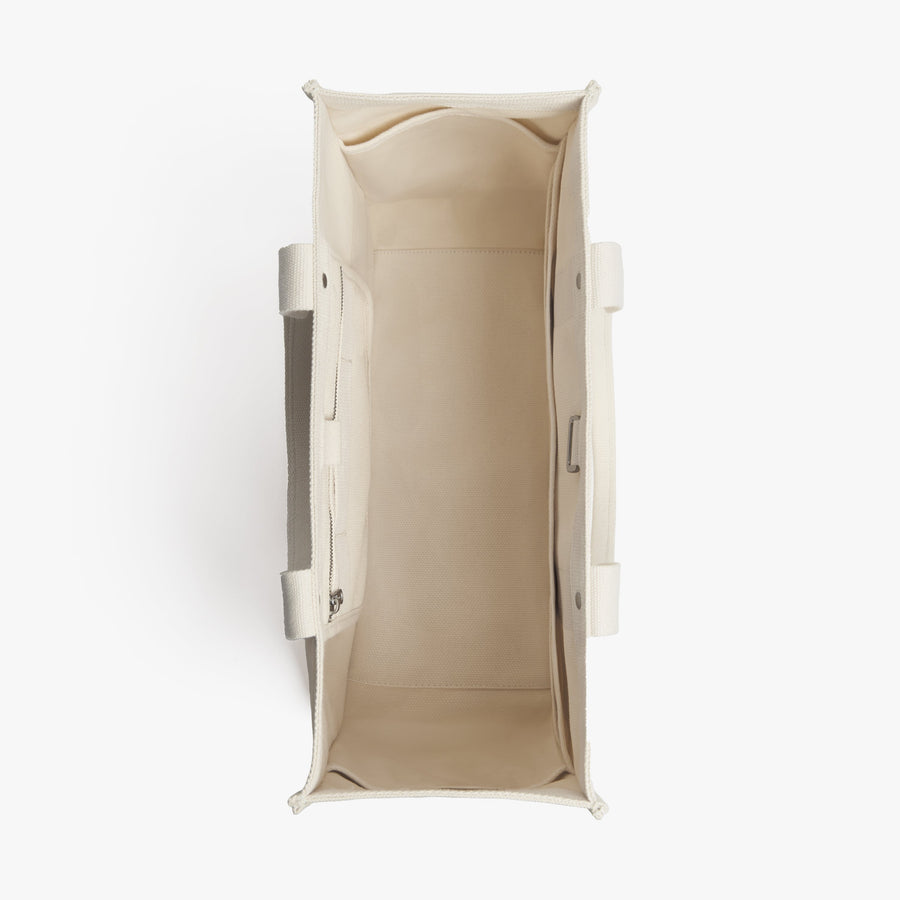 Ecru | interior view of Gesso Tote in Ecru