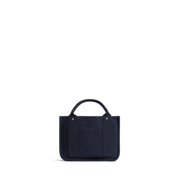 Front view of Gesso Small Tote in Abyss Blue