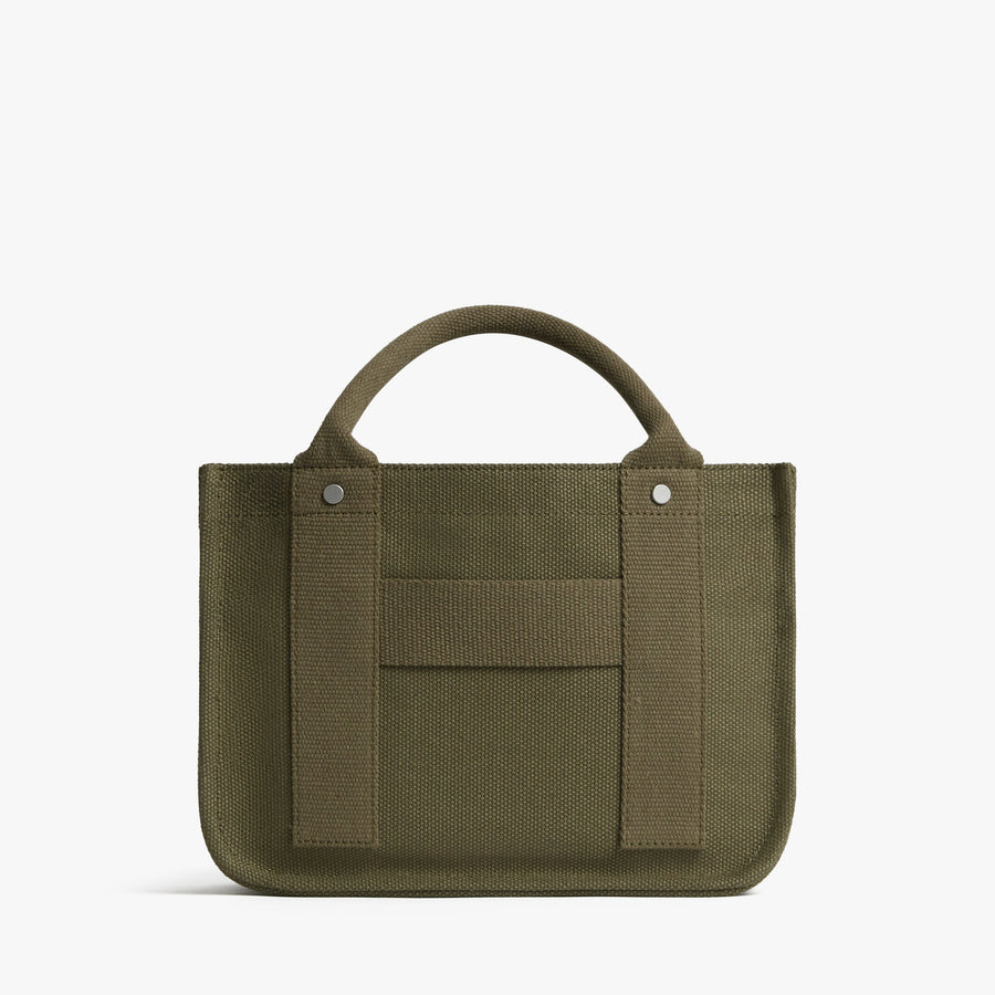 Moss | Back view of Gesso Small Tote in Moss