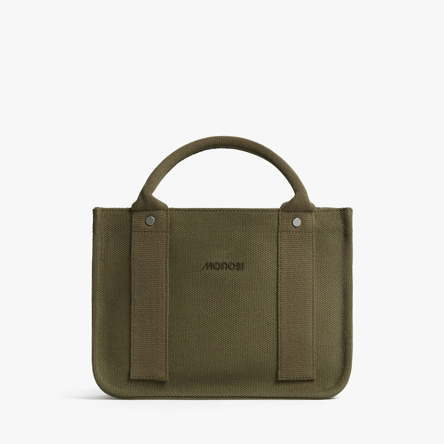 Moss | Front view of Gesso Small Tote in Moss