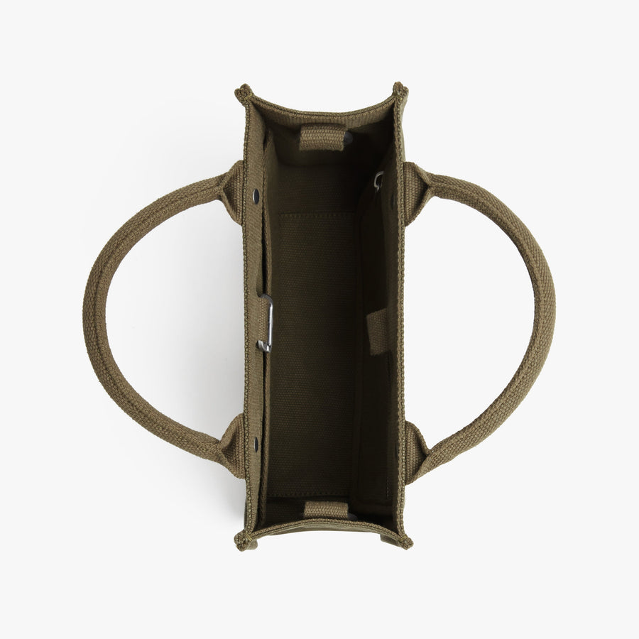 Moss | Interior view of Gesso Small Tote in Moss