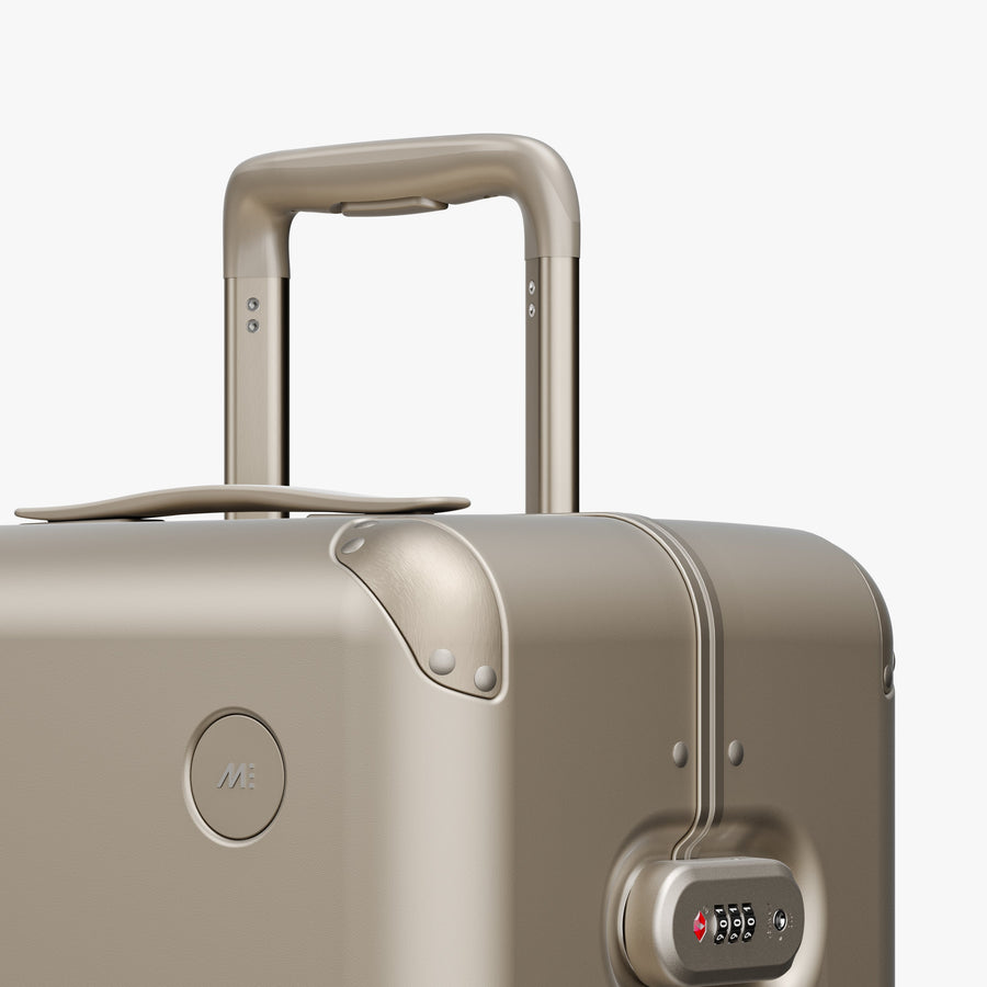 Champagne | Luggage handle view of Hybrid Check-In Medium in Champagne