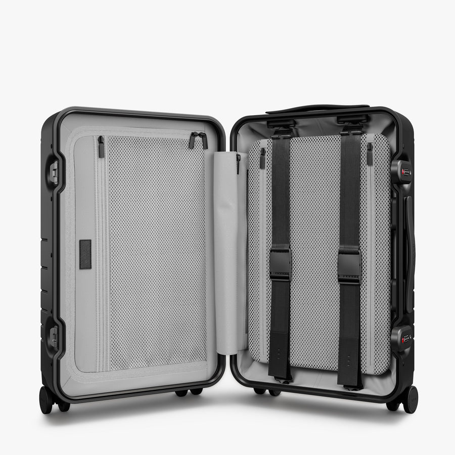 Obsidian | Inside view of Hybrid Carry-On in Obsidian