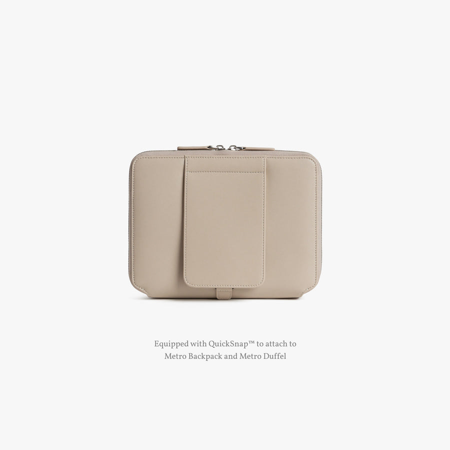 Ivory (Vegan Leather) | Back view of Metro Folio Kit in Ivory