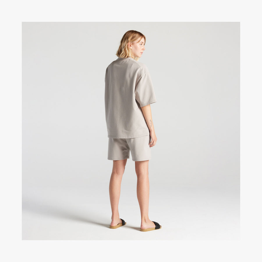 Mist | Full body back view of woman in Kyoto Short Sleeve in Mist