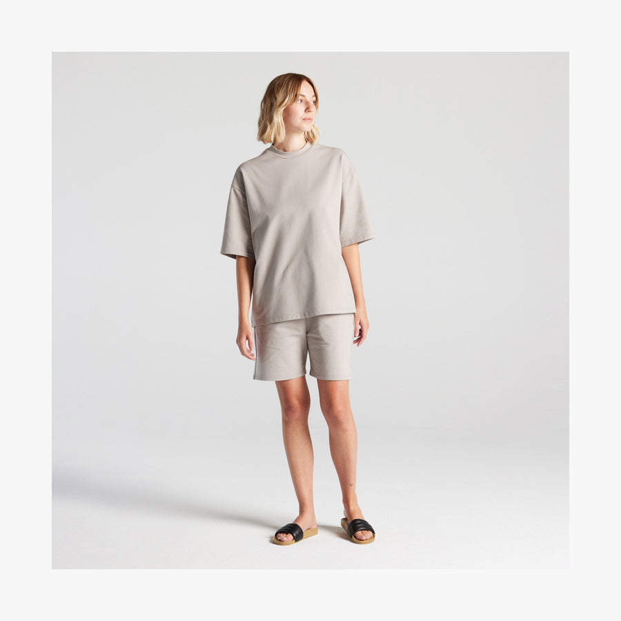 Mist | Full body front view of woman in Kyoto Shorts in Mist