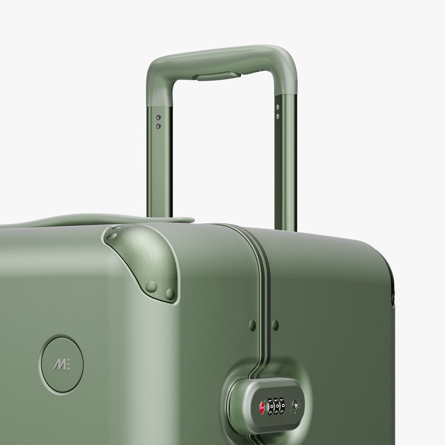 Mint | Luggage handle view of Hybrid Trunk in Mint