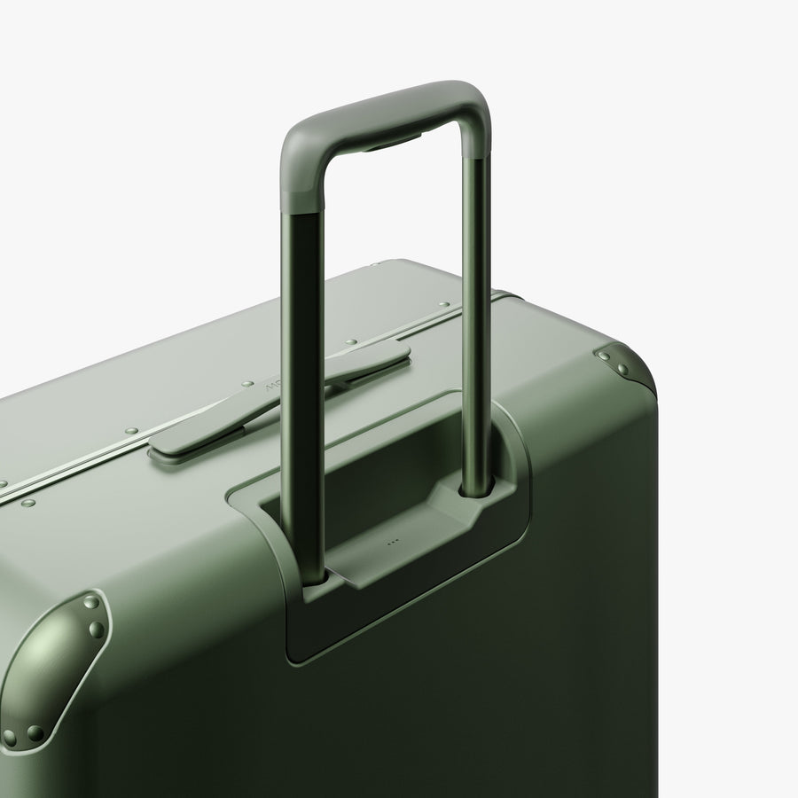 Mint | Extended luggage handle view of Hybrid Check-In Large in Mint