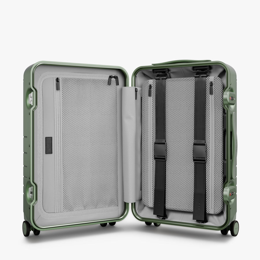 Mint | Inside view of Hybrid Carry-On in Mint