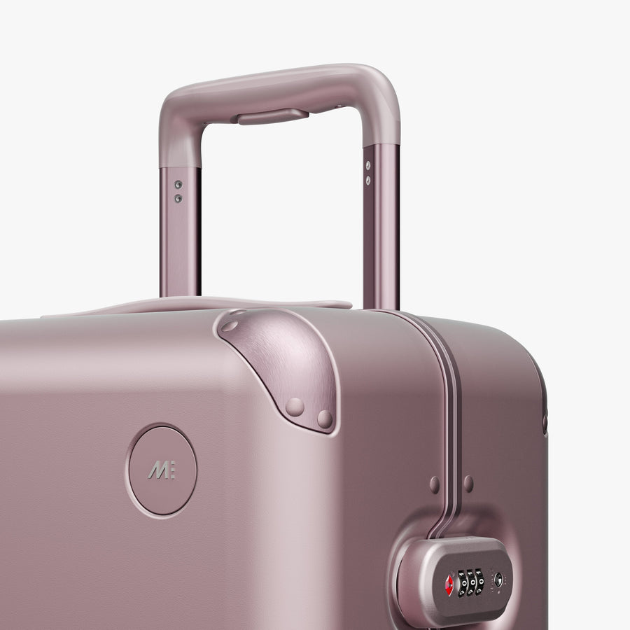 Orchid | Luggage handle view of Hybrid Carry-On Plus in Orchid