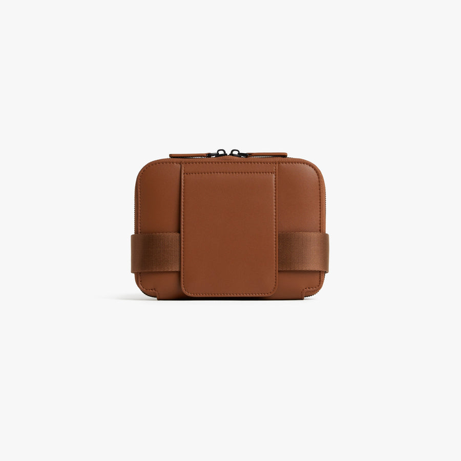 Mahogany (Vegan Leather) | Back view of Metro Belt Bag in Mahogany