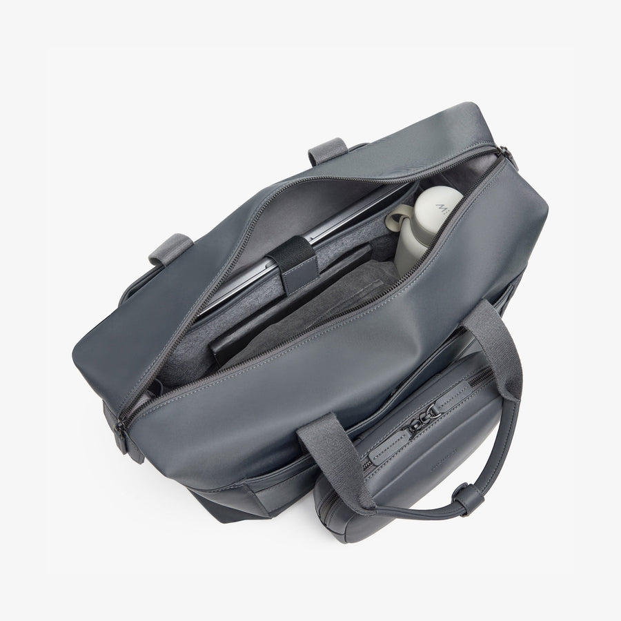 Dover Grey | Back Interior view of Metro Duffel in Dover Grey