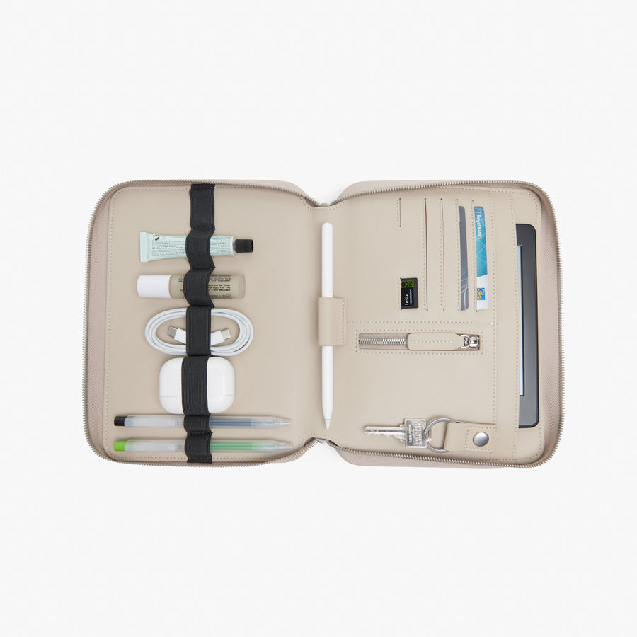 Ivory (Vegan Leather) | Inside view of Metro Folio Kit in Ivory