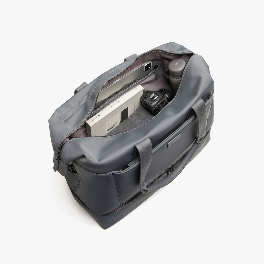 Dover Grey | Interior pocket view of Metro Weekender in Dover Grey