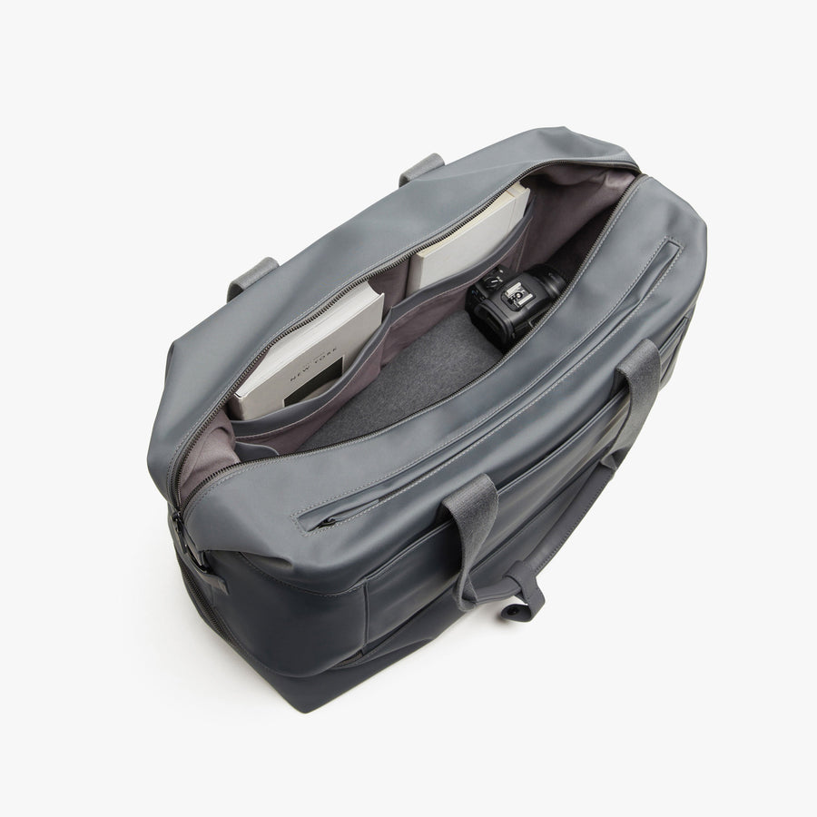 Dover Grey | Interior pocket view of Metro Weekender in Dover Grey