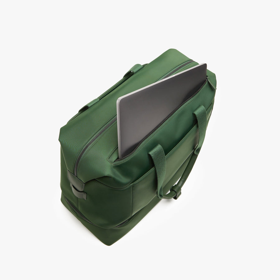 Juniper Green | Laptop sleeve view of Metro Weekender in Juniper Green