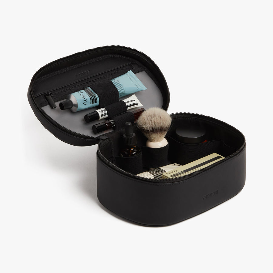 Carbon Black (Vegan Leather) | Metro Cosmetic case in Carbon Black