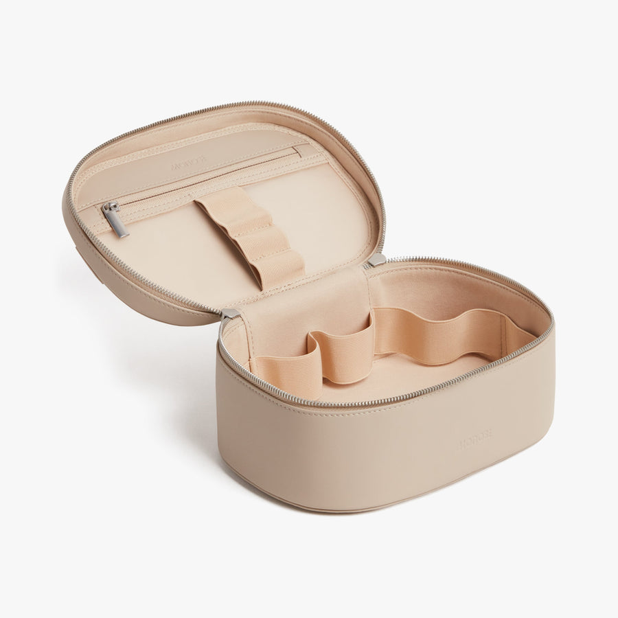 Ivory (Vegan Leather) | Metro Cosmetic Case in Ivory