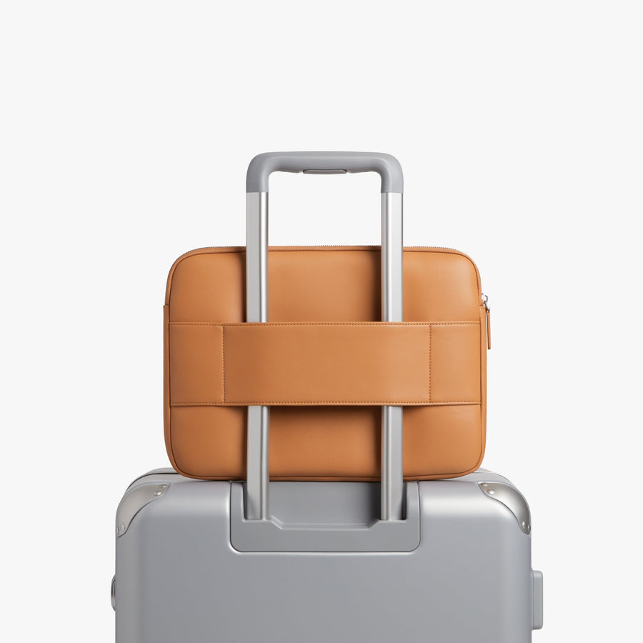 14-inch / Saddle Tan (Vegan Leather) | Metro Laptop Sleeve in Saddle Tan