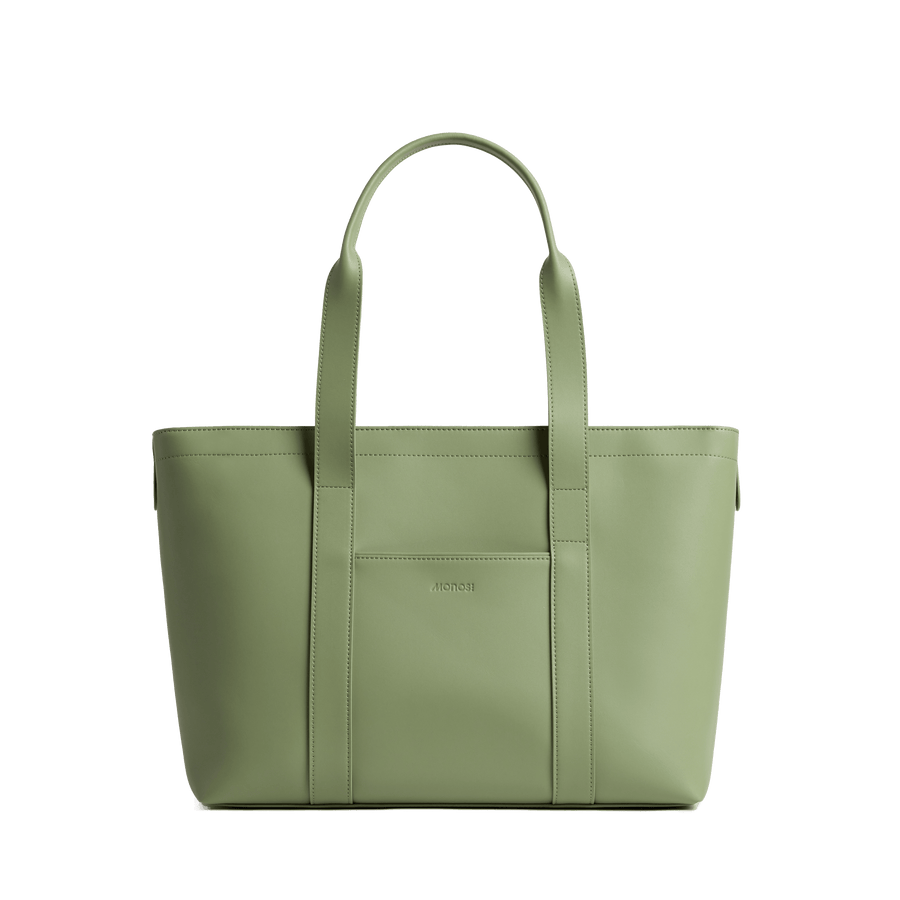 Cactus (Vegan Leather) Scaled | Front view of Metro Tote Cactus