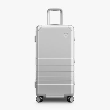 Aluminum Check-In Trunk Large – Aspen Silver