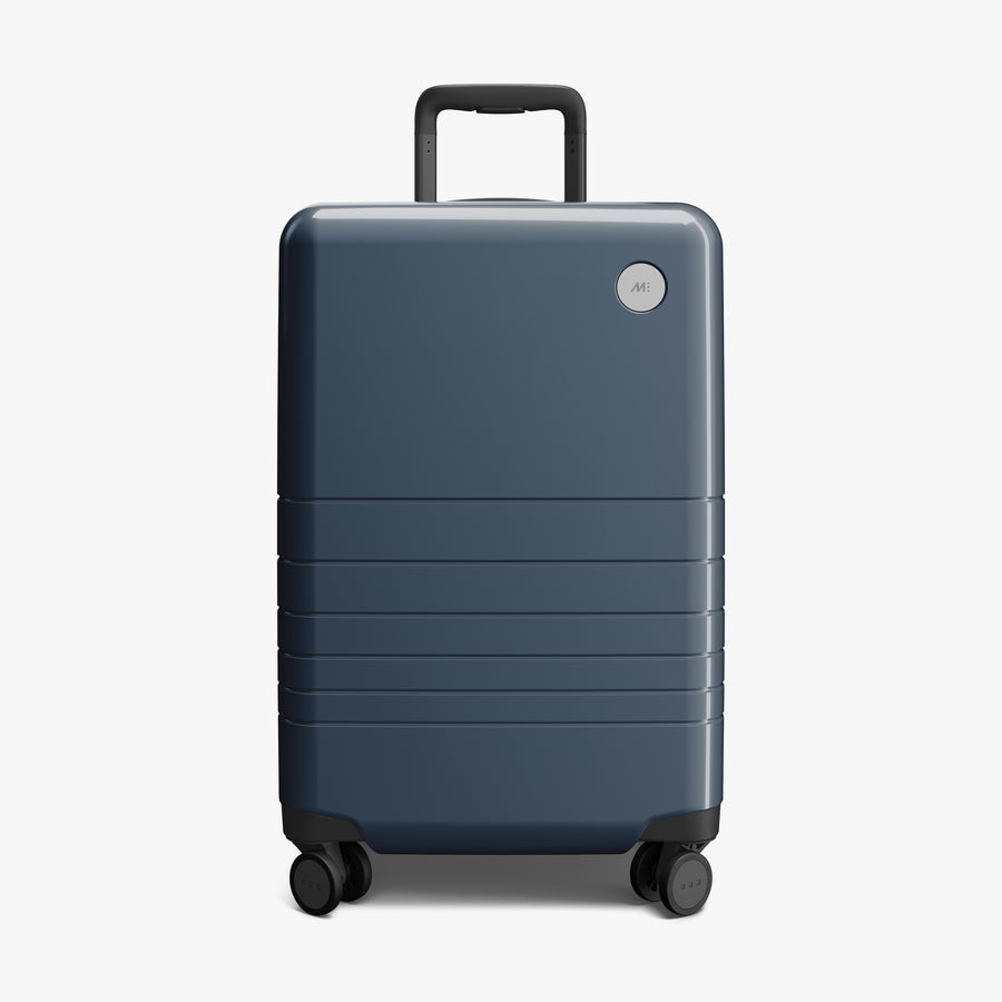 Arles Blue (Glossy) | Front view of Carry-On Plus in Arles Blue
