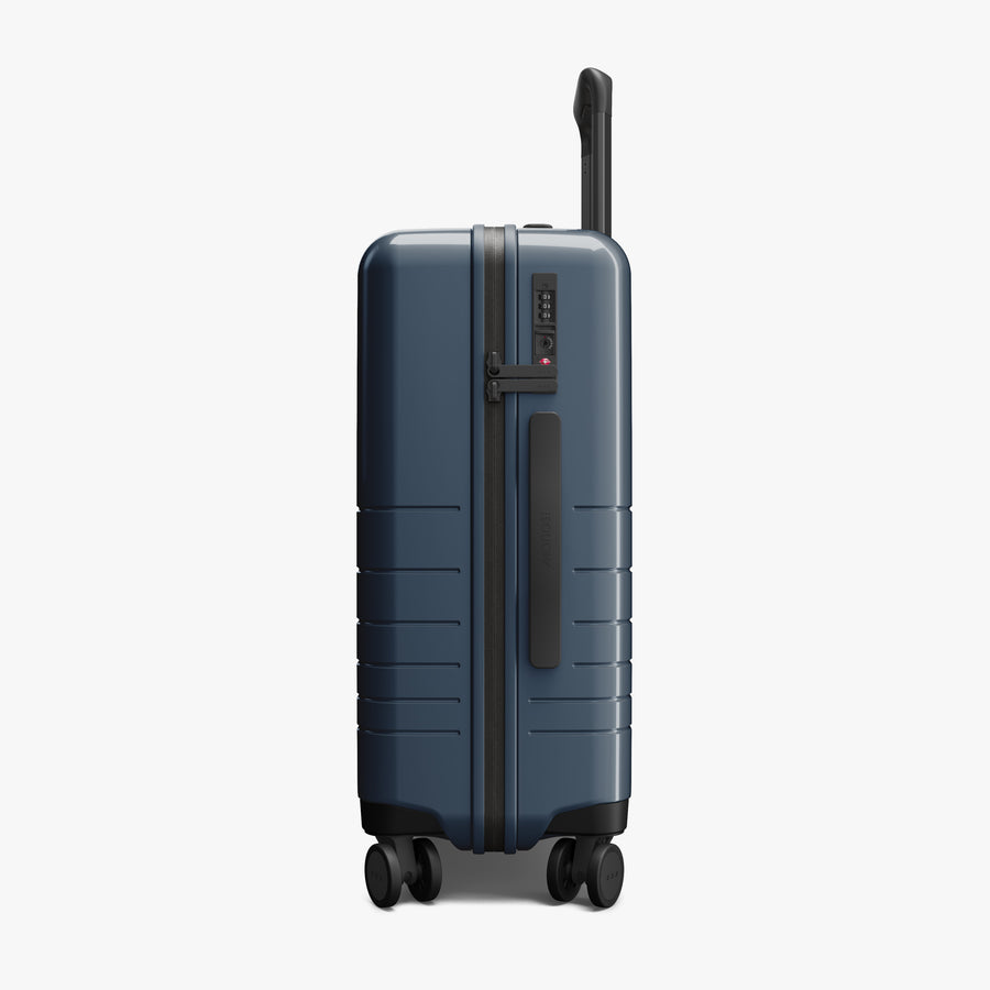 Arles Blue (Glossy) | Side view of Carry-On in Arles Blue