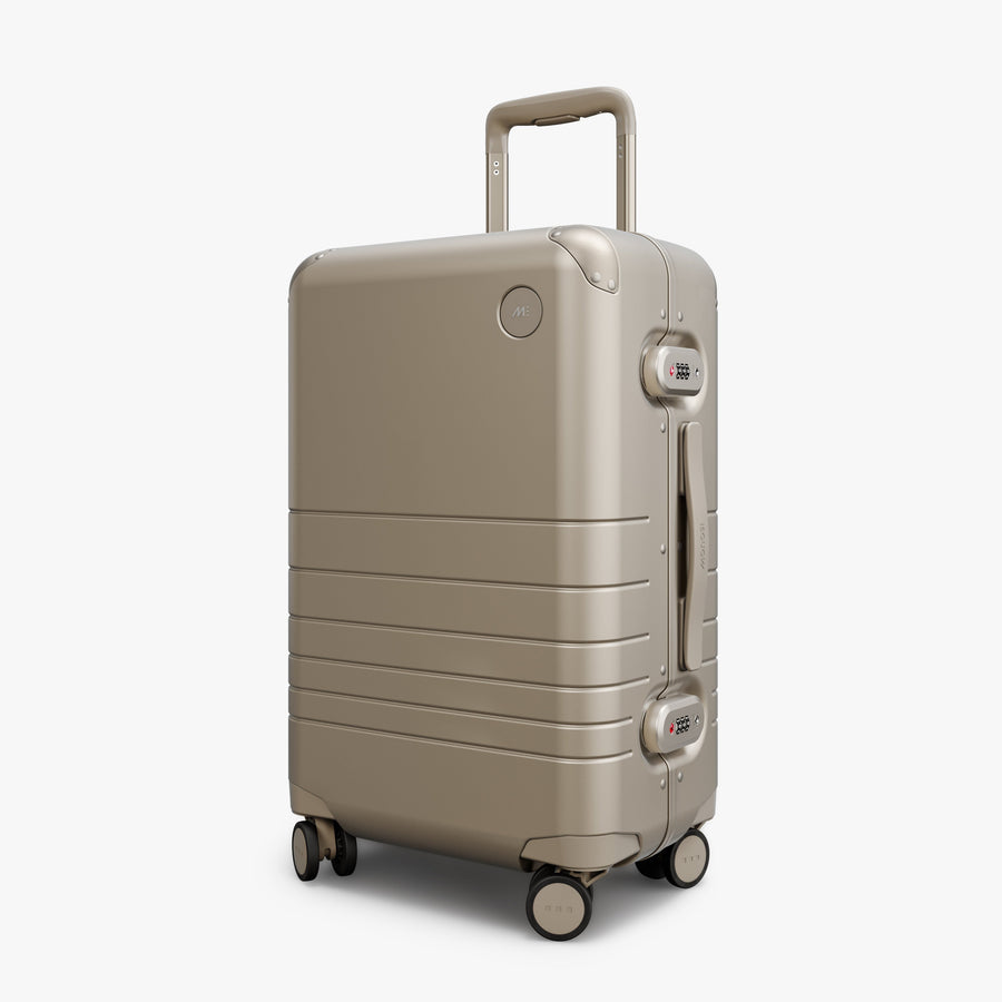 Champagne | Angled view of Hybrid Carry-On in Champagne