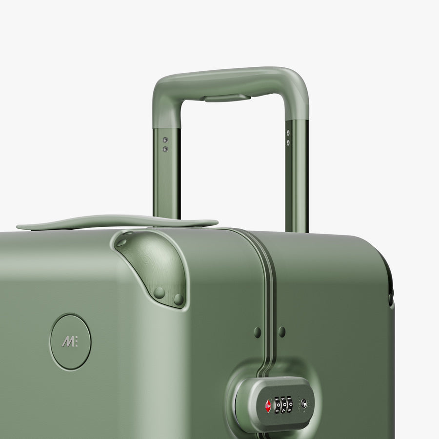 Mint | Luggage handle view of Hybrid Trunk Medium in Mint