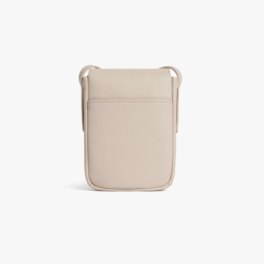 Ivory (Vegan Leather) | Back view of Metro Mini Crossbody Ivory
