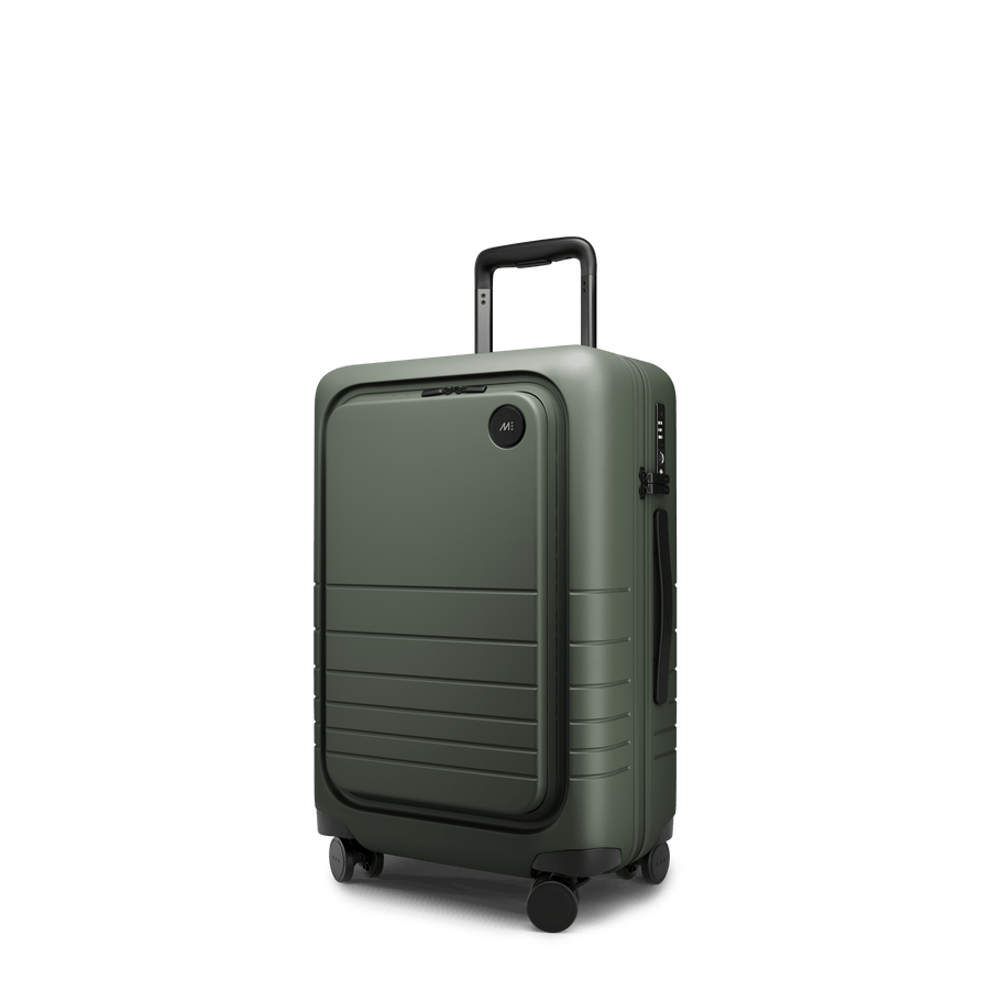 Olive Green Hover | Angle view of Carry-On Pro Plus in Olive Green