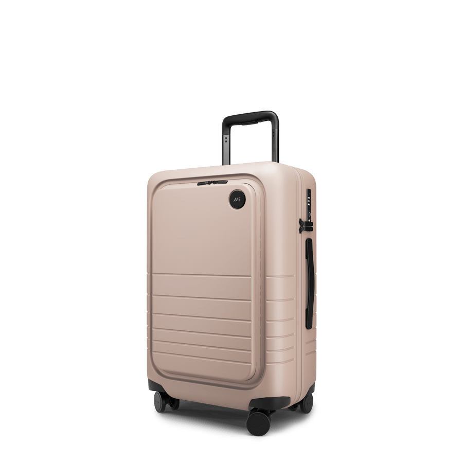 Rose Quartz Hover | Angle view of Carry-On Pro Plus in Rose Quartz
