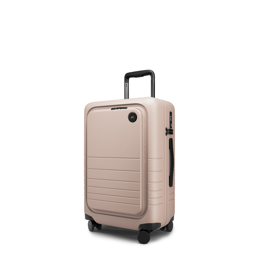 Rose Quartz Hover | Angle view of Carry-On Pro in Rose Quartz