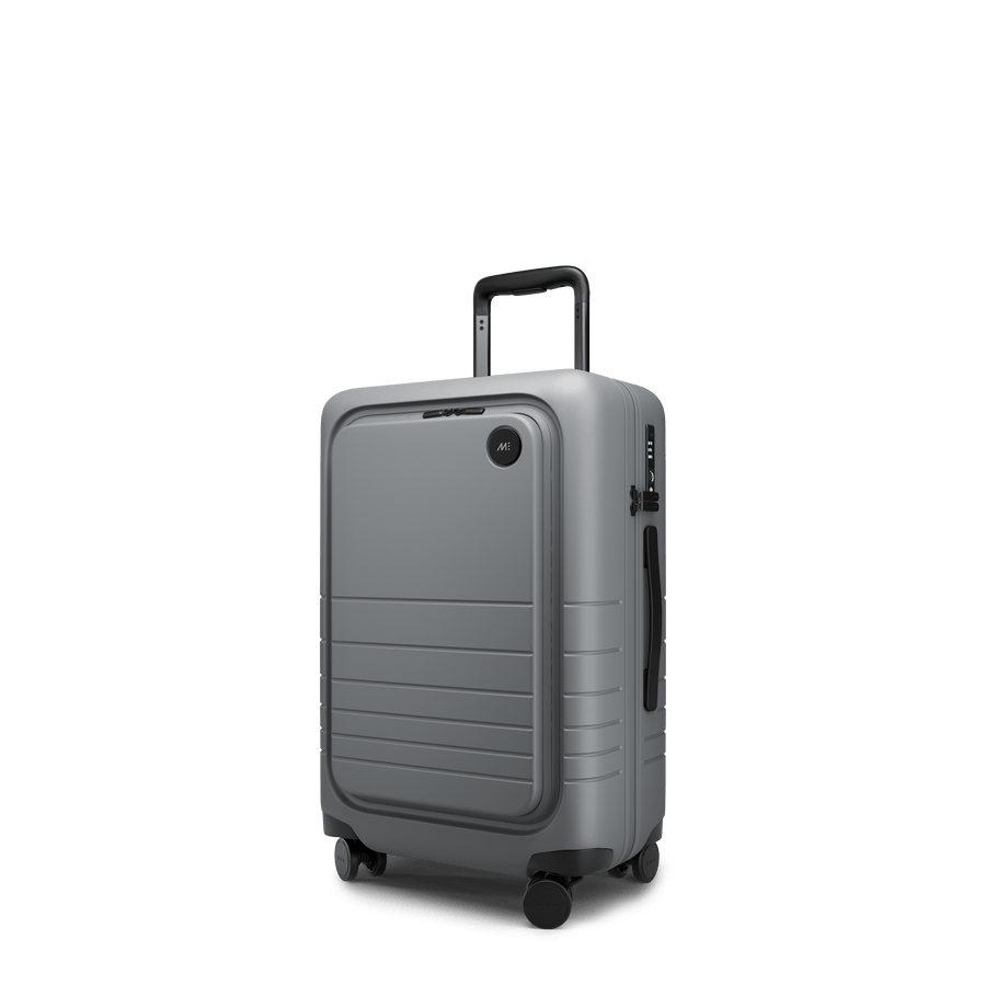 Storm Grey Hover | Angle view of Carry-On Pro in Storm Grey