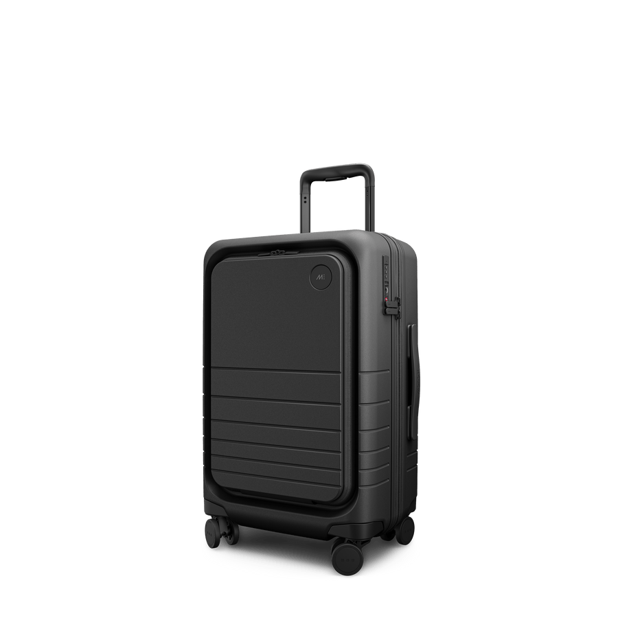 Midnight Black Scaled | Angle view of Expandable Carry-On Pro in Midnight Black